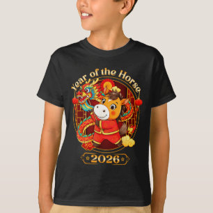 Chinese New Year 2026 Clothes Boys Girls Year Of T T-Shirt