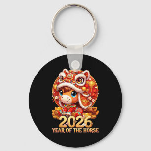 Chinese new year 2026 fire horse year of the horse keychain