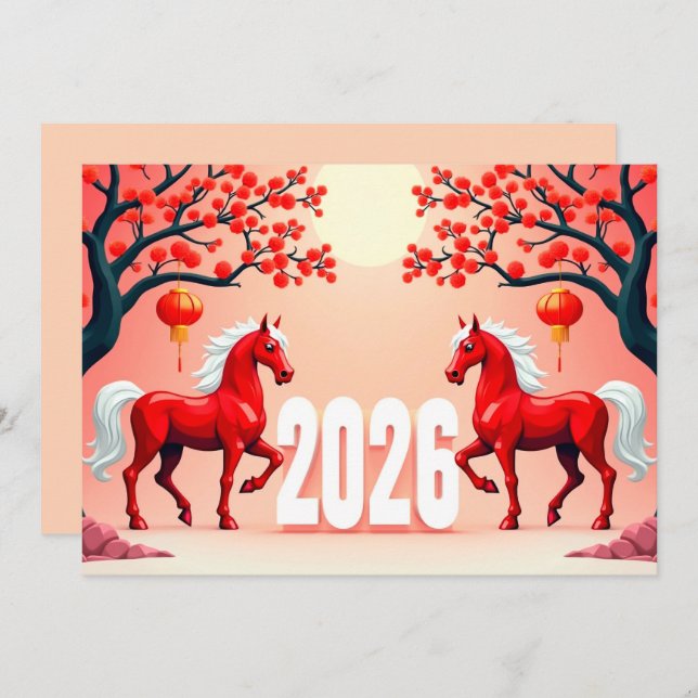 Chinese new year 2026 holiday card (Front/Back)