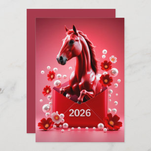 Chinese new year 2026 holiday card