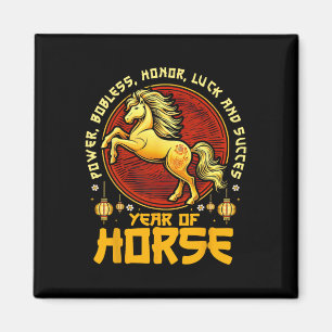 Chinese New Year 2026 Horse Happy Chinese New Year Magnet