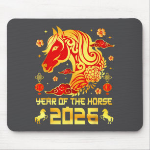 Chinese New Year 2026 Horse Happy Chinese New Year Mouse Pad