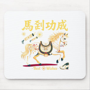 Chinese New Year 2026 Horse Red Lunar New Year Of  Mouse Pad