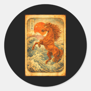 Chinese New Year 2026 Of The Horse Lunar New Year Classic Round Sticker