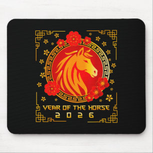 Chinese New Year 2026 Of The Horse Lunar New Year  Mouse Pad