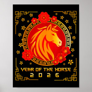 Chinese New Year 2026 Of The Horse Lunar New Year  Poster