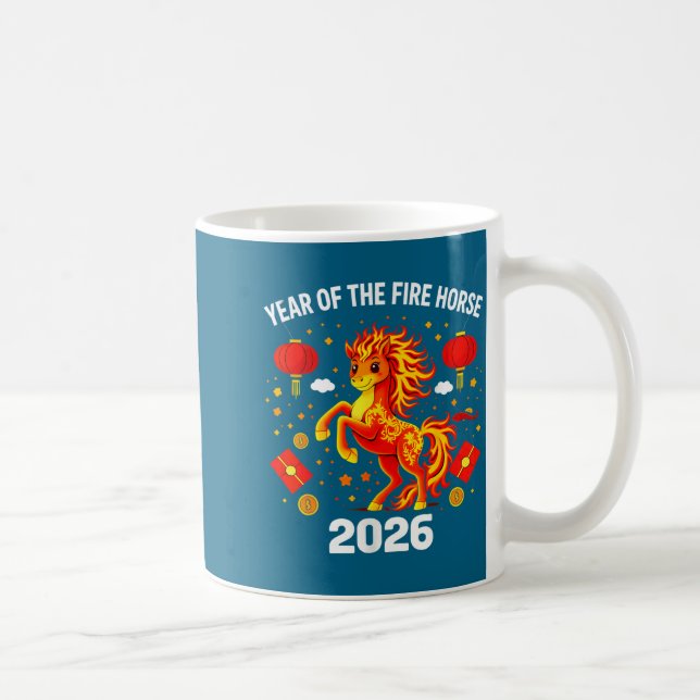 Chinese New Year 2026 Year Of The Fire Horse  Coffee Mug (Right)