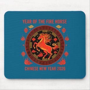 Chinese New Year 2026 Year Of The Fire Horse  Mouse Pad
