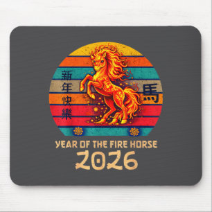 Chinese New Year 2026 Year Of The Fire Horse Vinta Mouse Pad