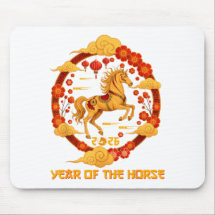 Chinese New Year 2026 Year Of The Horse 2026  Mouse Pad
