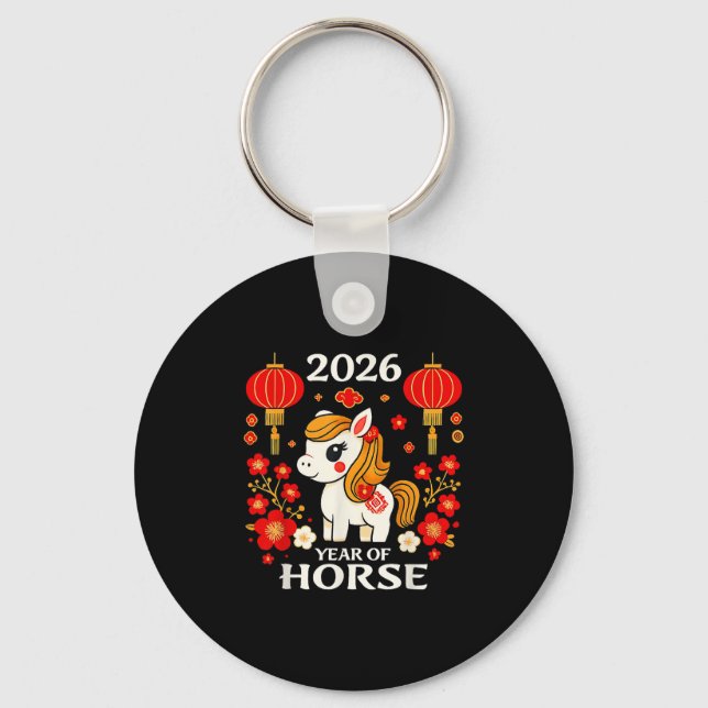 Chinese New Year 2026 Year Of The Horse 2026 New Y Keychain (Front)