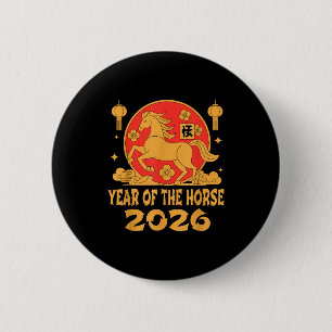 Chinese New Year 2026 Year Of The Horse  2 Inch Round Button