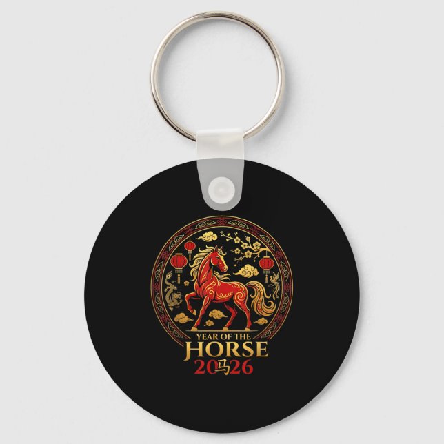 Chinese New Year 2026 Year Of The Horse 4  Keychain (Front)