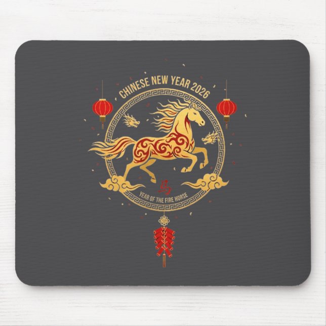 Chinese New Year 2026 Year Of The Horse 6  Mouse Pad (Front)