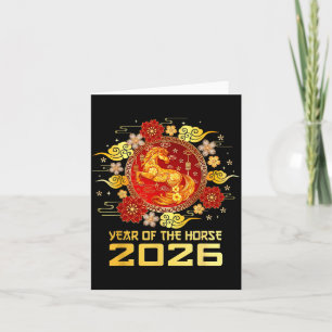 Chinese new year 2026 year of the horse  card