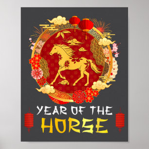 Chinese New Year 2026 Year Of The Horse Chinese Zo Poster