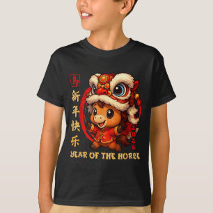 Chinese New Year 2026 Year Of The Horse Funny Happ T-Shirt