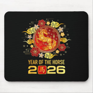 Chinese New Year 2026 Year Of The Horse Happy New Mouse Pad