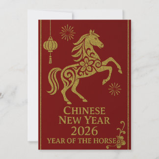 Chinese New Year 2026 - Year of the Horse Holiday Card