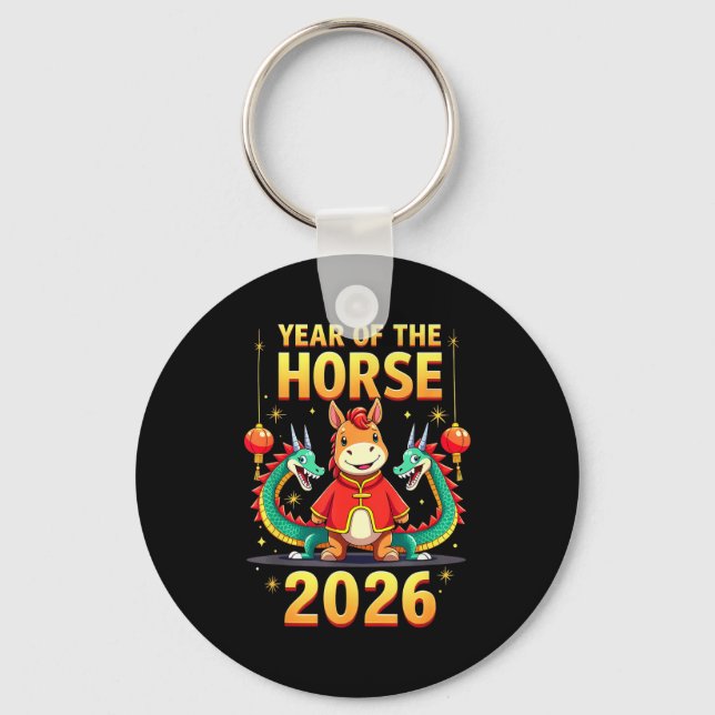 Chinese New Year 2026 Year Of The Horse  Keychain (Front)