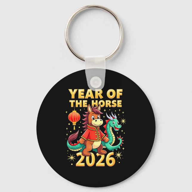 Chinese New Year 2026 Year Of The Horse  Keychain (Front)