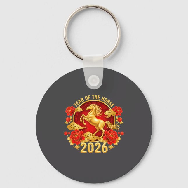 Chinese New Year 2026 Year Of The Horse  Keychain (Front)