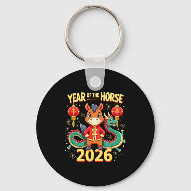 Chinese New Year 2026 Year Of The Horse  Keychain (Front)