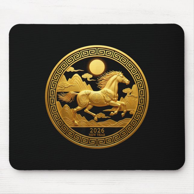 Chinese New Year 2026 Year Of The Horse  Mouse Pad (Front)