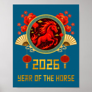 Chinese New Year 2026 Year Of The Horse  Poster