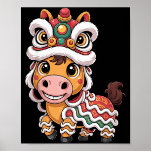 Chinese New Year 2026 Year Of The Kawaii Horse Lio Poster
