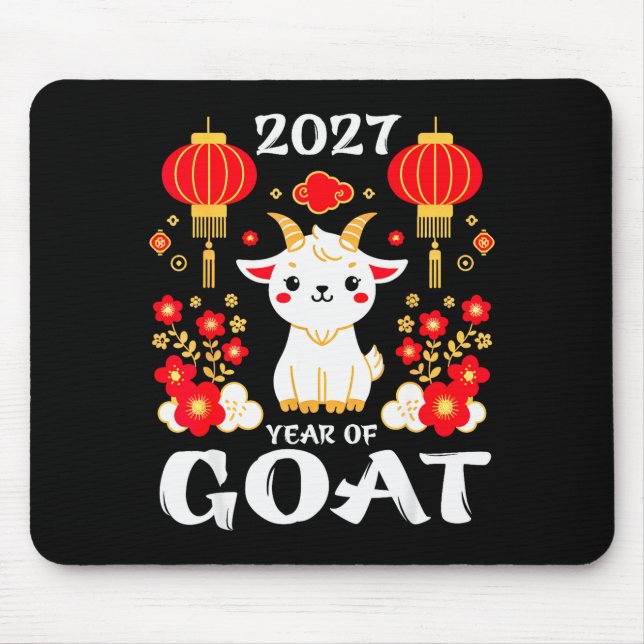 Chinese New Year 2027 Year Of The Goat 2027 New Ye Mouse Pad (Front)