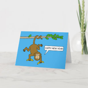 Chinese New Year 2028 Year of the Monkey Holiday Card