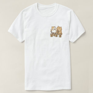 Chinese New Year Cat Making Traditional Kuih Kapit T-Shirt