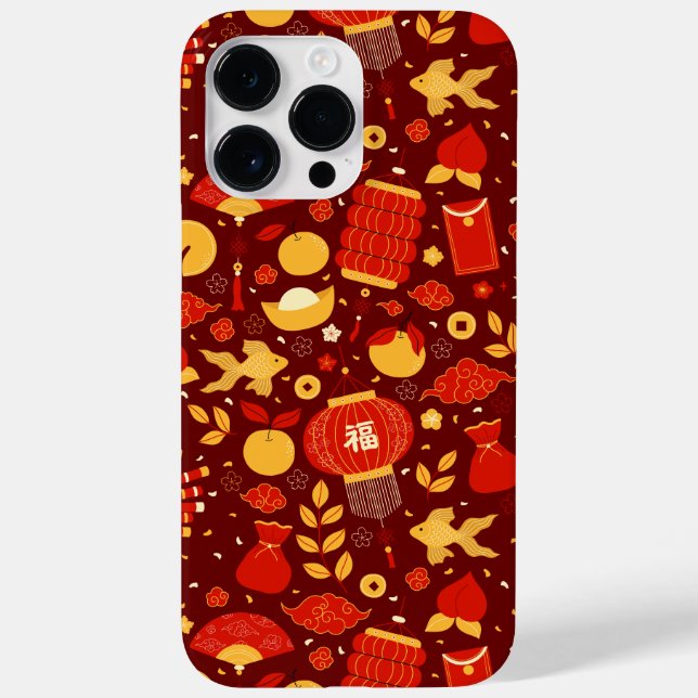 Chinese New Year Celebration Red Case-Mate iPhone Case (Back)