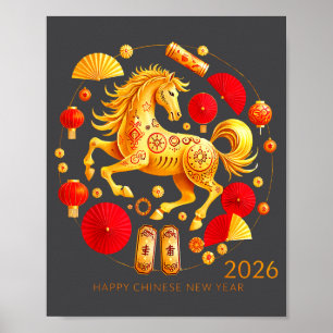 Chinese New Year Clothing Year Of The Horse 2026 Poster