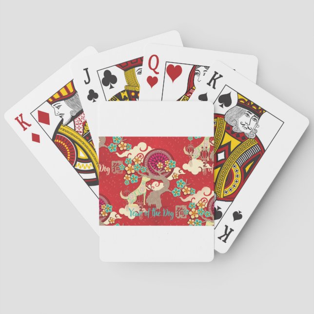 chinese new year dog playing cards (Back)