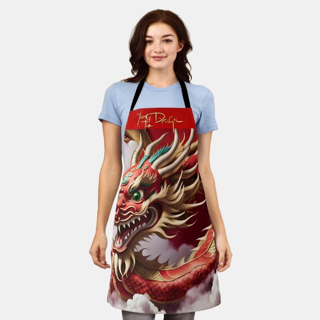 Chinese New Year Dragon 2024 Ap05 Apron (Worn)