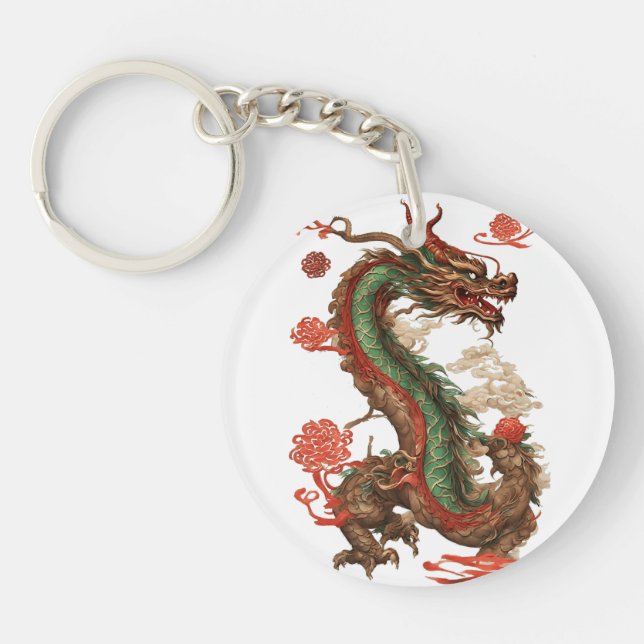 Chinese New Year Dragon 2024 Keychain (Front)