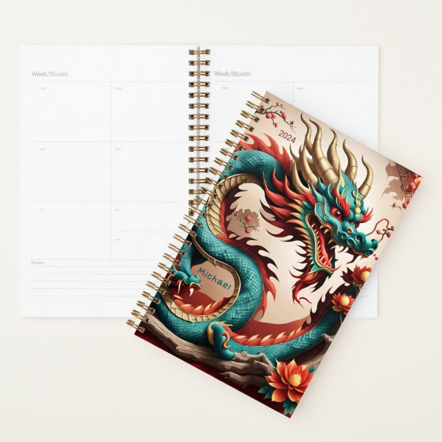 Chinese New Year Dragon 2024 personalized SP1 Planner (Display)