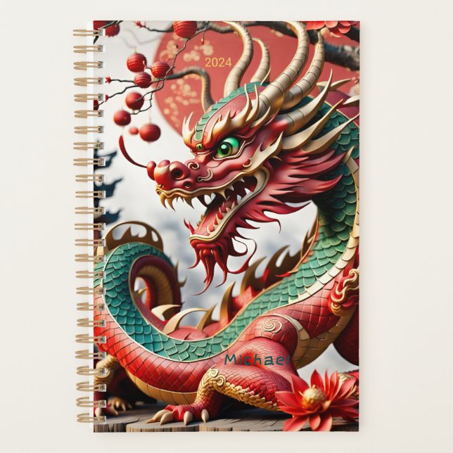 Chinese New Year Dragon 2024 personalized SP2 Planner (Front)