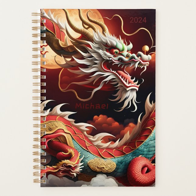 Chinese New Year Dragon 2024 personalized SP3 Planner (Front)