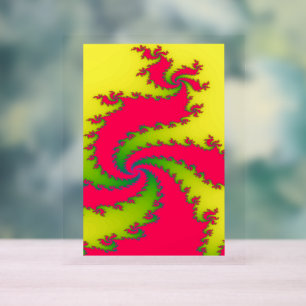 Chinese New Year Dragon Fractal Acrylic Sign