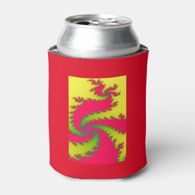 Chinese New Year Dragon Fractal Can Cooler (Can Front)