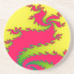 Chinese New Year Dragon Fractal Coasters