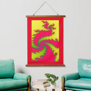 Chinese New Year Dragon Fractal Hanging Tapestry