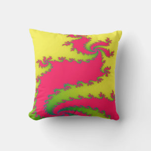 Chinese New Year Dragon Fractal Outdoor Pillow