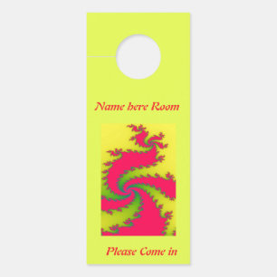 Chinese New Year Dragon Fractal Personalized Door Hanger