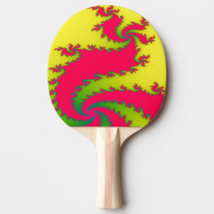 Chinese New Year Dragon Fractal Ping Pong Paddle