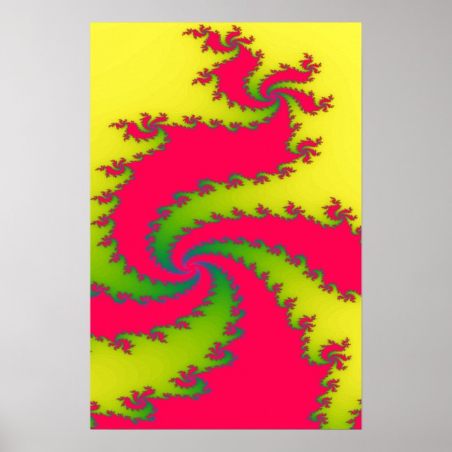 Chinese New Year Dragon Fractal Poster (Front)
