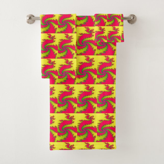 Chinese New Year Dragon Patterned Towels (Insitu)